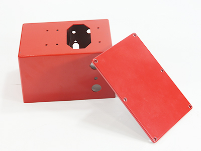 Sheet metal powder coating finish