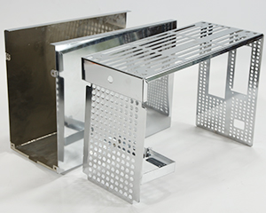 Sheet metal cover panel anodized