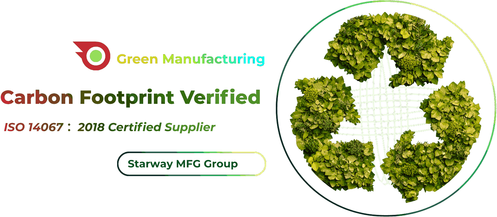 Starway green manufacturing badge